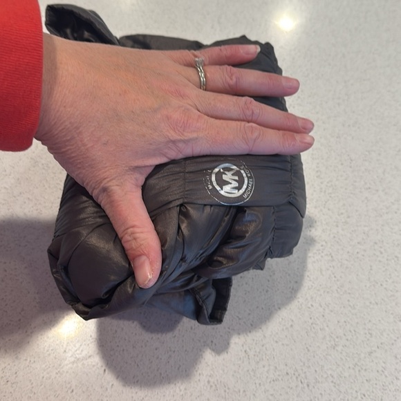 Michael Kors Gray Packable Down Fill Puffer Jacket Coat Women’s Size Medium - Picture 13 of 13